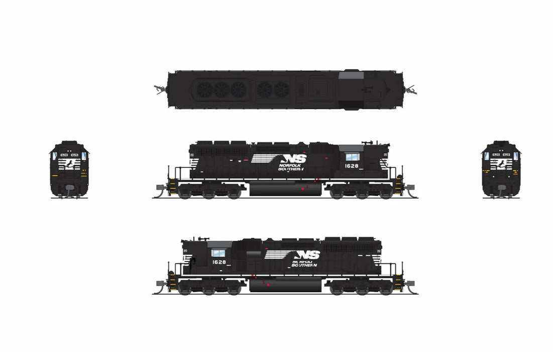 BLI N Scale EMD SD40-2 High Hood Diesel Norfolk Southern NS