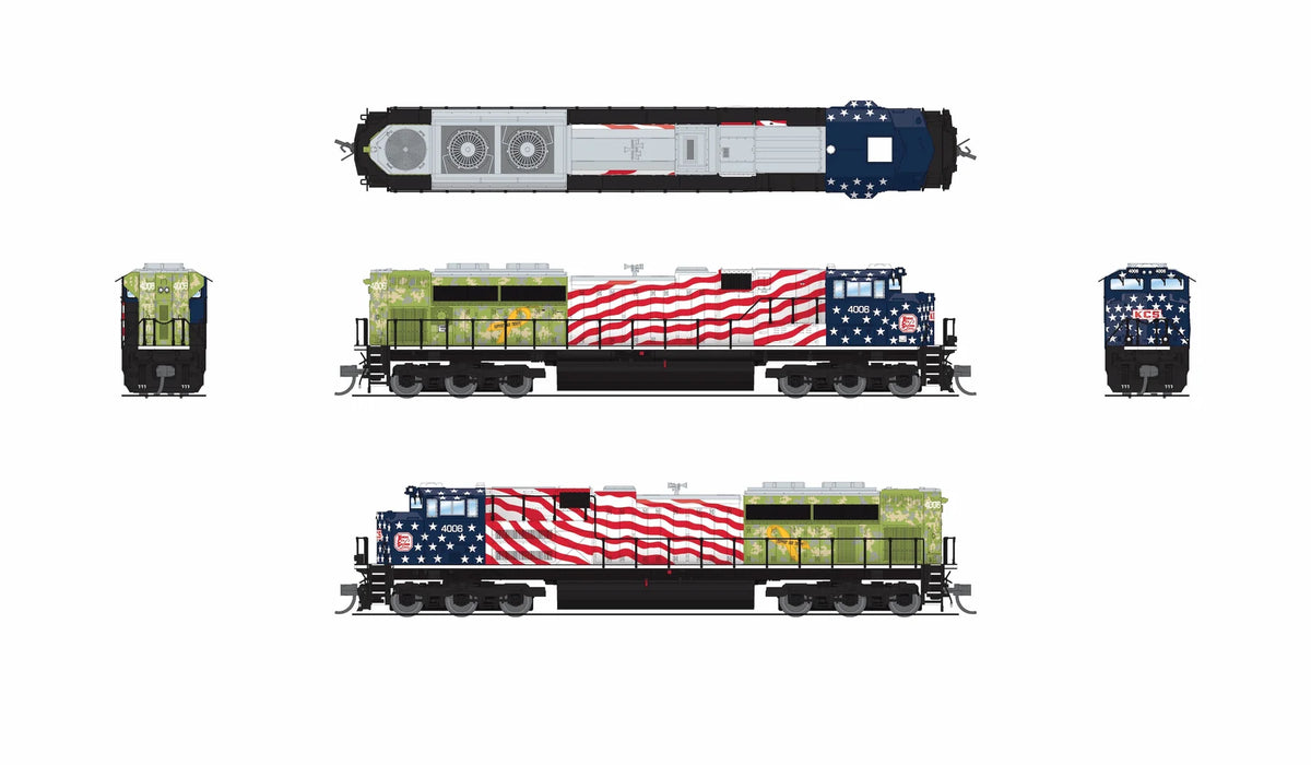 BLI N Scale EMD SD70ACe Kansas City Southern "Veterans" KCS 4006