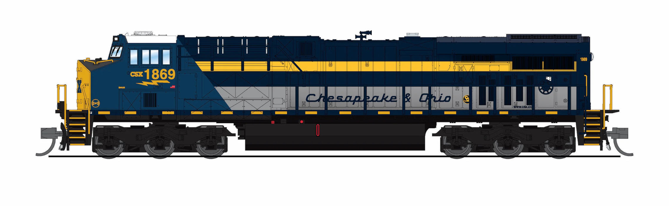 BLI N Scale GE ES44AC Diesel CSX B&O Heritage 1869