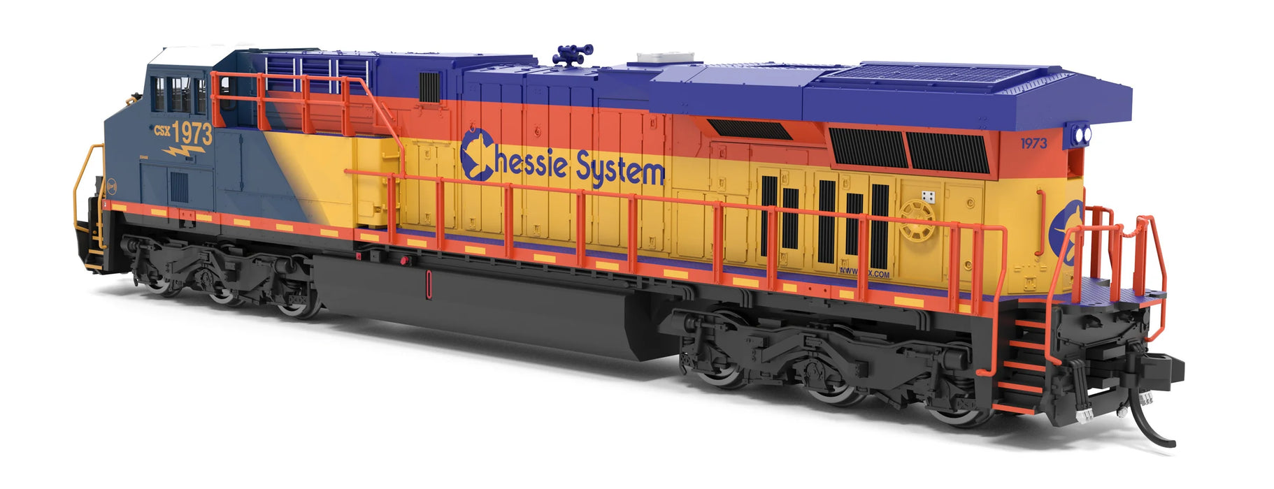 BLI N Scale GE ES44AC Diesel CSX Chessie System Heritage 1973