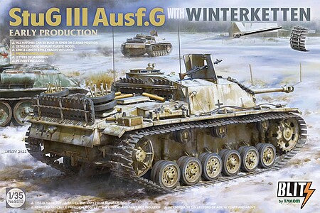 Blitz by Takom 8010 1/35 StuG III Ausf.G Early Production with Winterketten Tank Model Kit