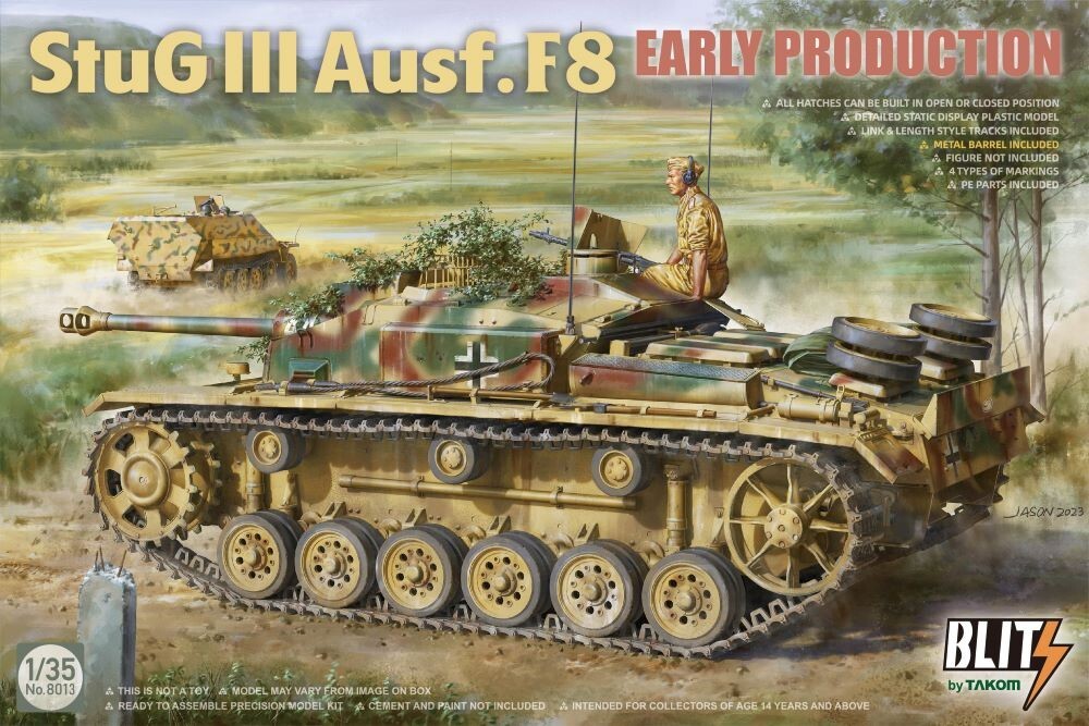 Blitz by Takom 8013 1/35 StuG III Ausf.F8 Early Production Tank Model Kit
