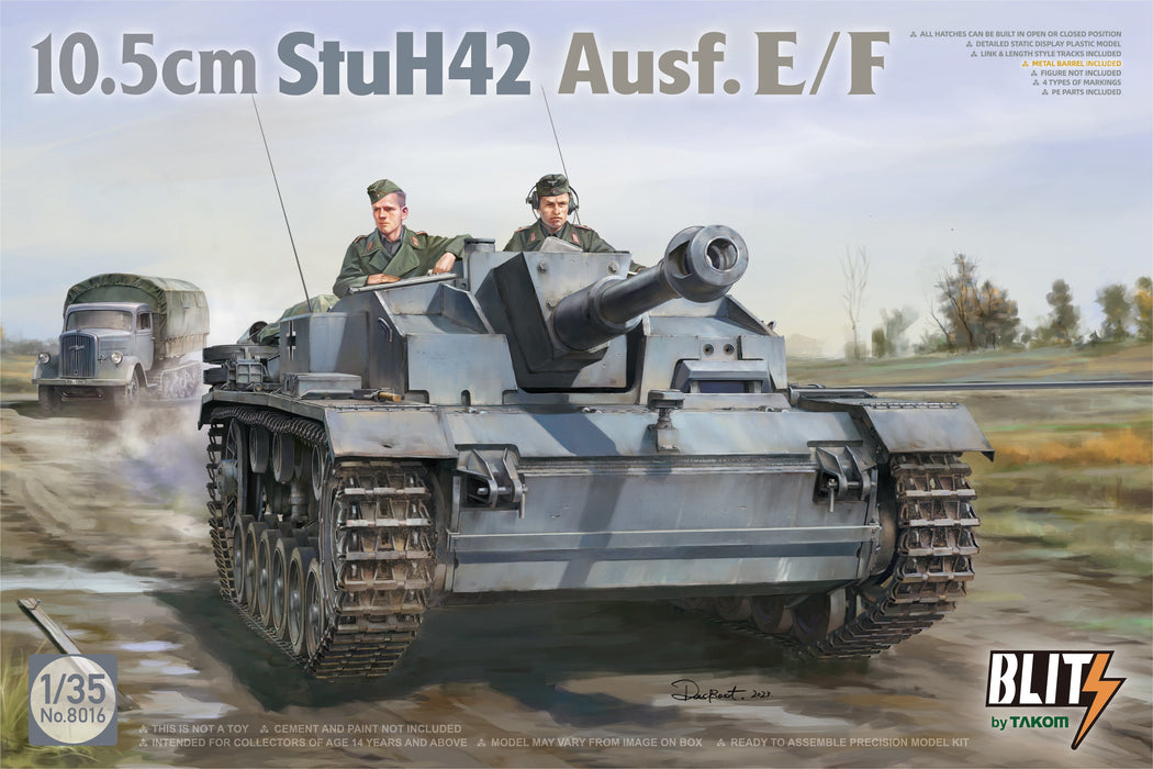 Blitz by Takom 8016 1/35 10.5cm StuH42 Ausf. E/F Tank Destroyer Model Kit