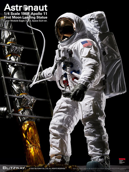 Blitzway 47946 1/4 Scale 1969 Apollo 11 First Moon Landing Astronaut Statue
