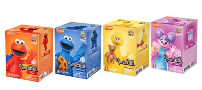 BLOKEES 74840 Sesame Street PreCOOL Assortment: Elmo, Cookie Monster, Big Bird, Abby (8 Total)