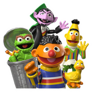BLOKEES 74845 Sesame Street PreCOOL Assortment: Oscar, Ernie, Bert, Count (8 Total)