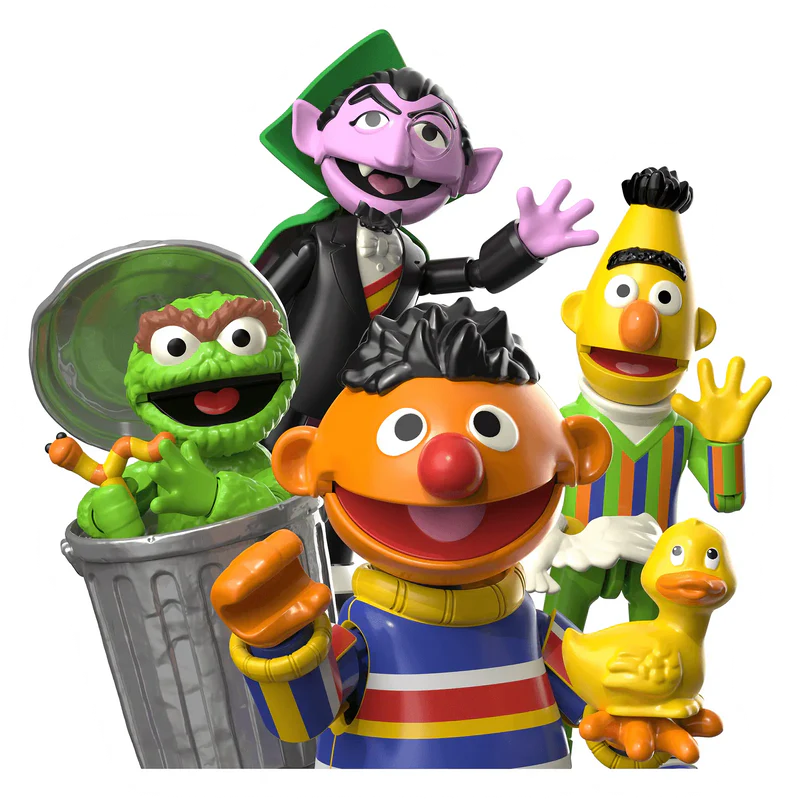 BLOKEES 74845 Sesame Street PreCOOL Assortment: Oscar, Ernie, Bert, Count (8 Total)