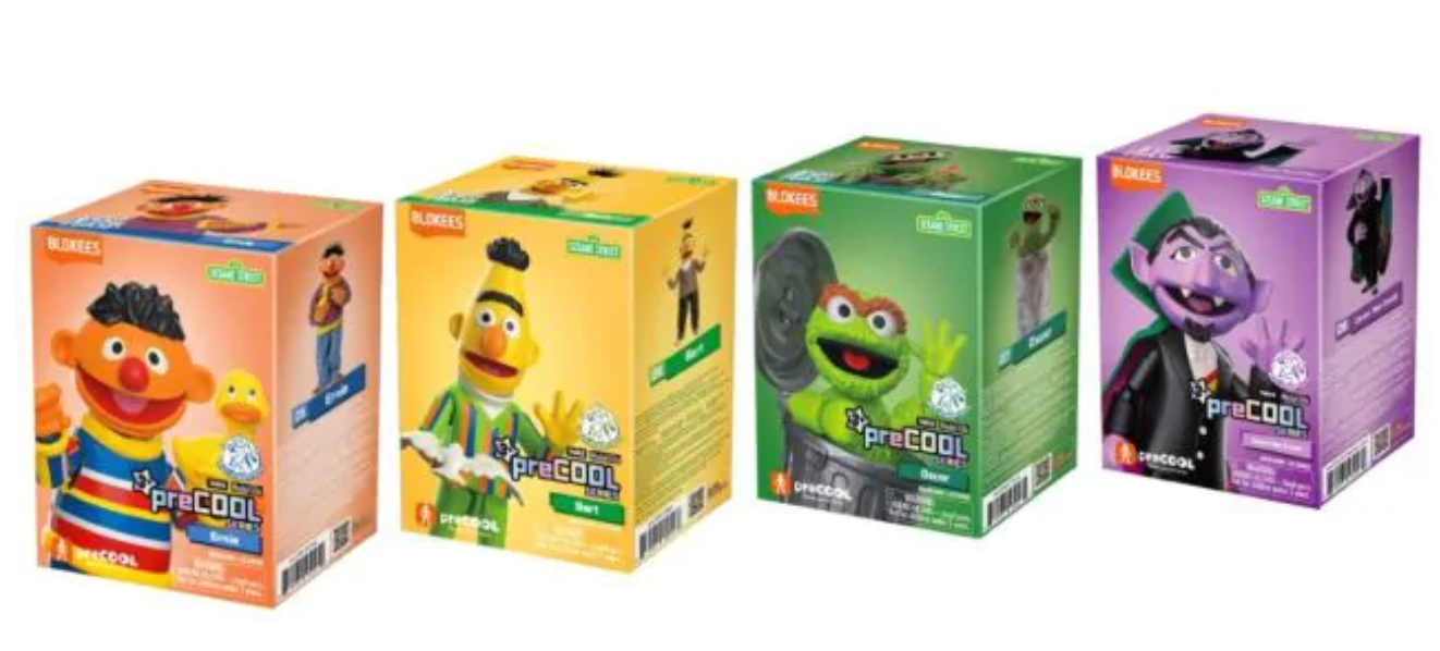 BLOKEES 74845 Sesame Street PreCOOL Assortment: Oscar, Ernie, Bert, Count (8 Total)