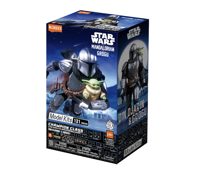 Blokees 75805 Champion Class Star Wars: The Mandalorian & Grogu Din Djarin & Grogu Plastic Model Kit