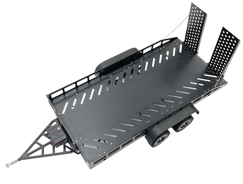 Bold RC 5000 1/10 Scale Full Metal Trailer with LED Lights (Black)