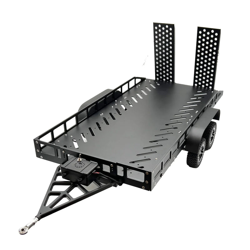 Bold RC 5000 1/10 Scale Full Metal Trailer with LED Lights (Black)