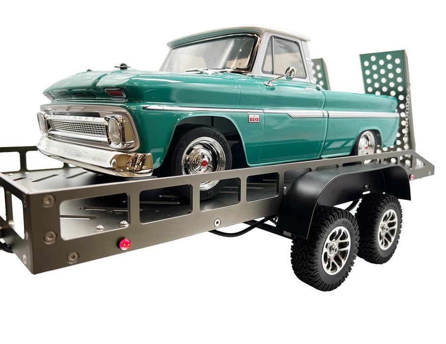 Bold RC 5005 1/10 Scale Full Metal Trailer with LED Lights (Titanium Color)