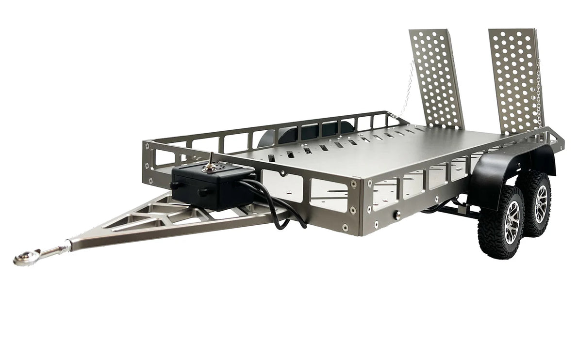 Bold RC 5005 1/10 Scale Full Metal Trailer with LED Lights (Titanium Color)