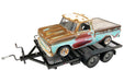 Bold RC 5010 1/10 Scale Full Metal Car Hauler Trailer with LED Lights (Black)