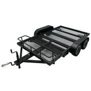 Bold RC 5010 1/10 Scale Full Metal Car Hauler Trailer with LED Lights (Black)