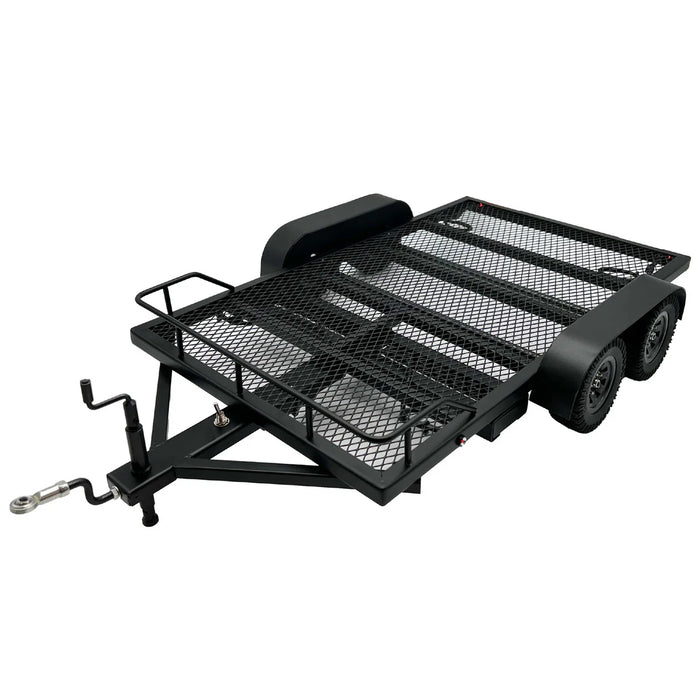 Bold RC 5010 1/10 Scale Full Metal Car Hauler Trailer with LED Lights (Black)