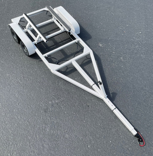 Bold RC 5100 1/10 Scale Fully Adjustable Metal Boat Trailer with LED Lights (White)
