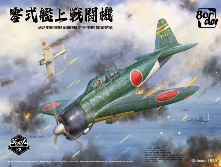 Border Models BF-006 1/35 A6M2 Zero Fighter with Engine Interior Model Kit