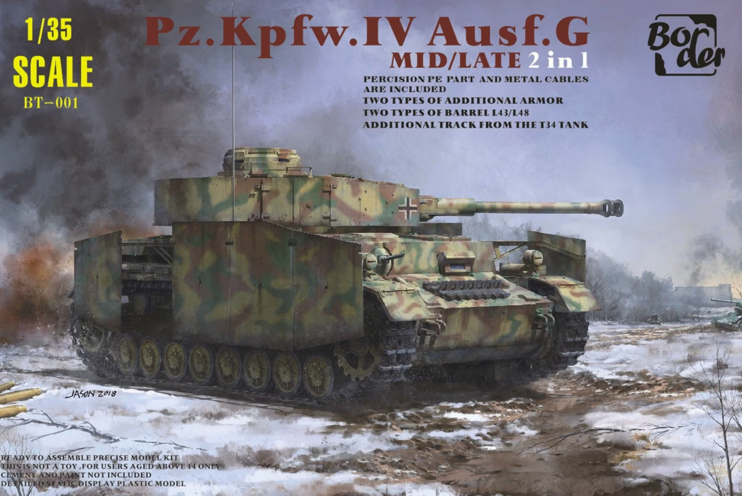 Border Models BT-001 1/35 Panzer Pz.Kpfw.IV Ausf.G Mid/Late Model Tank Kit