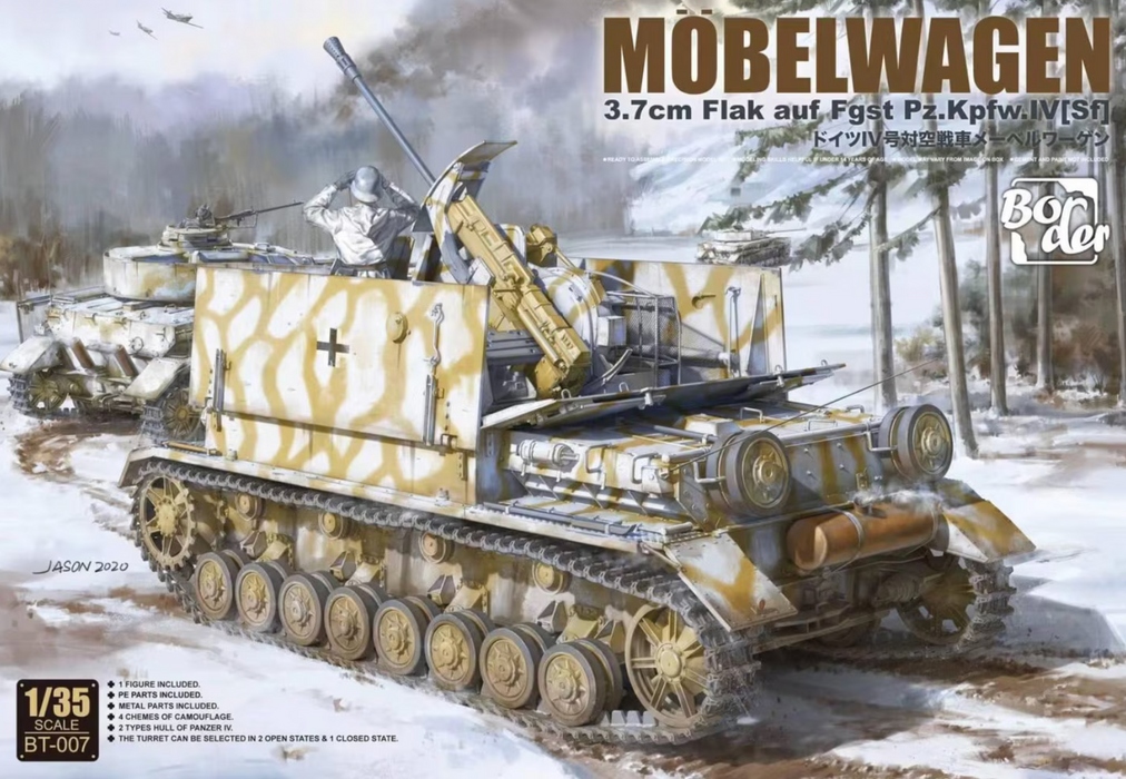 Border Models BT-007 1/35 Möbelwagen 3.7cm Flak auf Fgst. Pz.Kpfw. IV (Sf) Model Kit