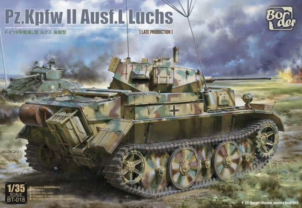 Border Models BT-018 1/35 Pz.Kpfw.II Ausf.L Luchs Late Prod. Model Tank Kit
