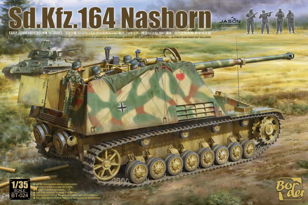 Border Models BT-024 1/35 Sd.Kfz.164 Nashorn Command Ver. with Figures Model Kit