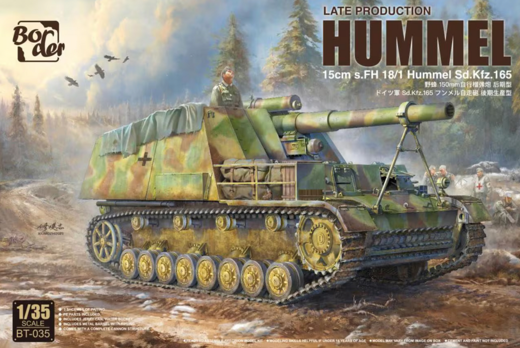 Border Models BT-035 1/35 15cm s.FH 18/1 Hummel Sd. Kfz. 165 Late Prod. Model Kit