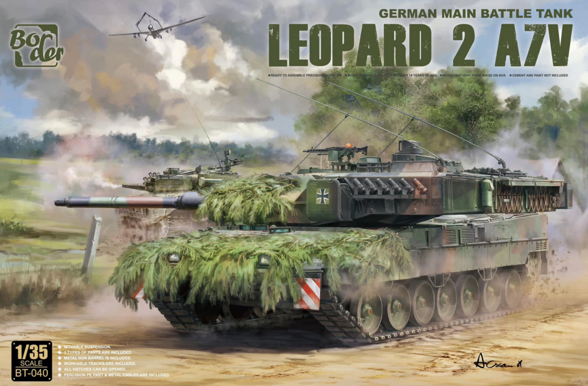 Border Models BT-040 1/35 Leopard 2A7V German MBT Model Tank Kit ...