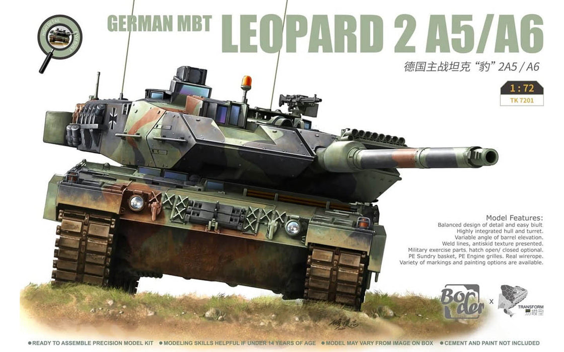 Border Models TK-7201 1/72 Leopard 2A5/A6 German MBT Model Tank Kit