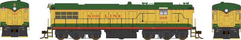 Bowser 25114 HO Scale Baldwin DRS-6-6-1500 Diesel SOO LINE 385 DCC & Sound (Ex-DSSA)