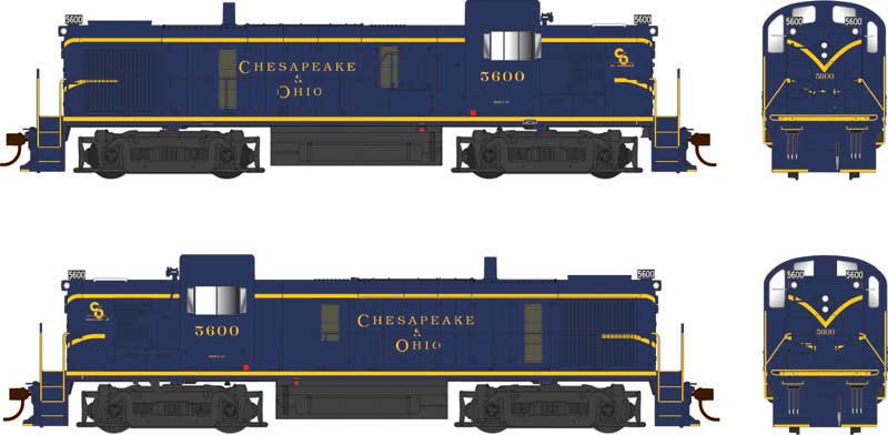 Bowser 25196 HO Scale ALCo RS-3 Diesel Chesapeake & Ohio C&O 5601 DCC & Sound