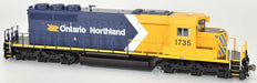 Bowser 25337 HO Scale GMD SD40-2 Diesel Ontario Northland ONT 1735 - DC