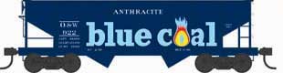 Bowser 38187 N Scale GLa 2 Bay Hopper Blue Coal New York, Ontario & Western O&W 1253