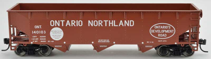 Bowser 42309 HO Scale 70 Ton Offset 3 Bay Hopper Ontario Northland ONT 140138