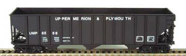 Bowser 42897 HO Scale 100 Ton 3-Bay Hopper Upper Merion & Plymouth UMP 7405