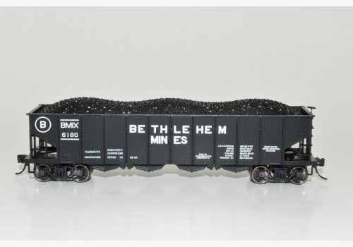 Bowser 43001 HO Scale 4 Bay Clamshell Door Hopper Bethlehem Mines 6180