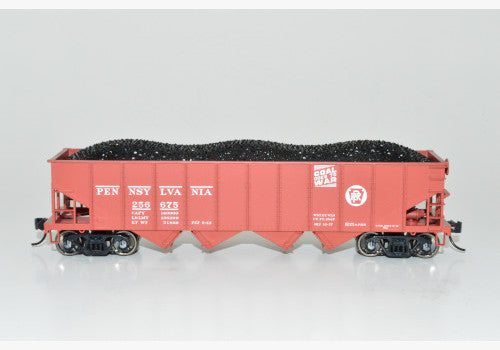 Bowser 43033 HO Scale H21a Open Hopper Pennsylvania (Coal Goes to War) PRR 256734