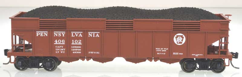 Bowser 43043 HO Scale H22 Open Hopper Pennsylvania PRR 407262