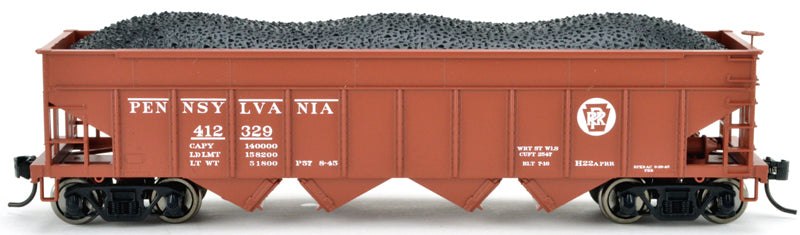 Bowser 43052 HO Scale H22a Open Hopper Pennsylvania PRR 412436