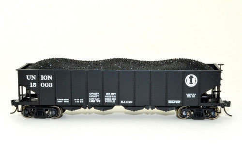 Bowser 43061 HO Scale 4 Bay Clamshell Door Hopper Union 15003