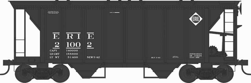 Bowser 43260 HO Scale H34 Covered Hopper Erie 21025