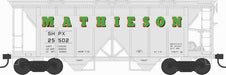 Bowser 43280 HO Scale H34 Covered Hopper Mathieson SHPX 25502