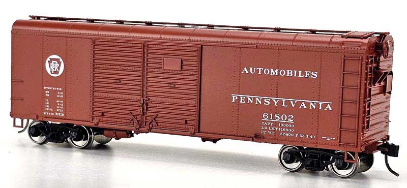 Bowser 43317 HO Scale X31b Round Roof Double Door Boxcar Pennsylvania PRR 61854 (Automobiles Circle Keystone)