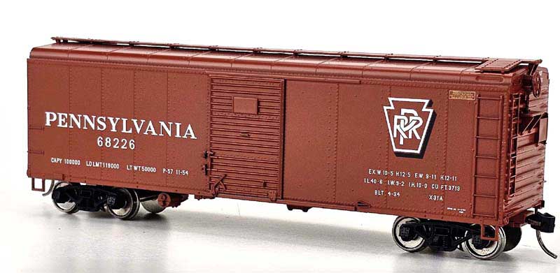 Bowser 43331 HO Scale X31a Round Roof Boxcar Pennsylvania PRR 68226 (Shadow Keystone)