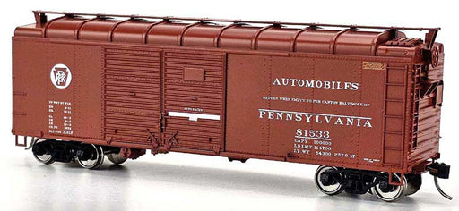 Bowser 43334 HO Scale X31f Round Roof Double Door Boxcar Pennsylvania PRR 81533 (Automobiles Circle Keystone)