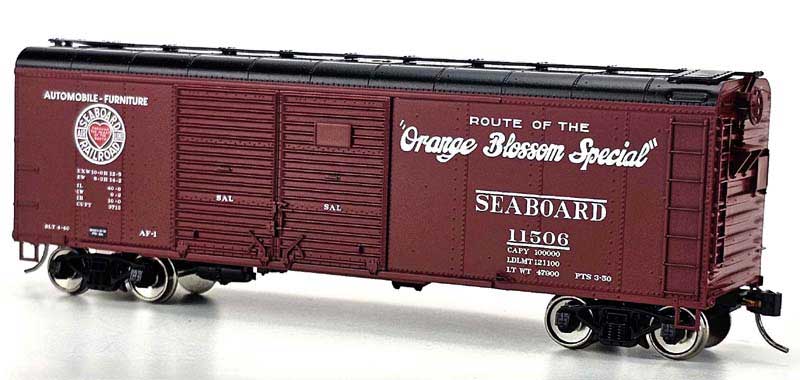 Bowser 43343 HO Scale X31 Round Roof Boxcar Seaboard Air Line SAL 11506 (Orange Blossom Special)