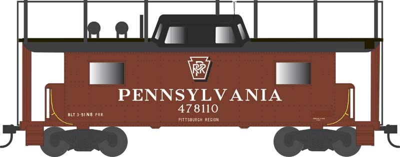 Bowser 43418 HO Scale PRR N8 Caboose Cabin w/Antenna Pennsylvania "Pittsburgh Region" PRR 478110