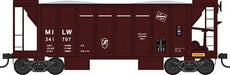 Bowser 43675 HO Scale 70-Ton 2-Bay Ballast Hopper Milwaukee Road MILW 341744