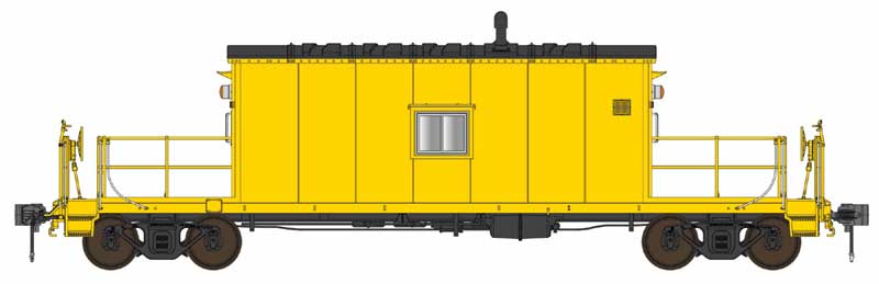 Bowser/English's 71036 HO Scale N9 Caboose Yellow with Flashing FRA Light - Unlettered