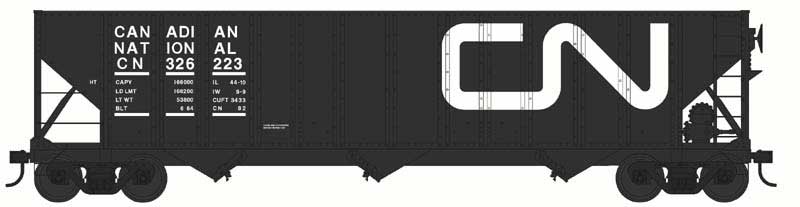 Bowser HO Scale 100 Ton 3 Bay Hopper Canadian National CN
